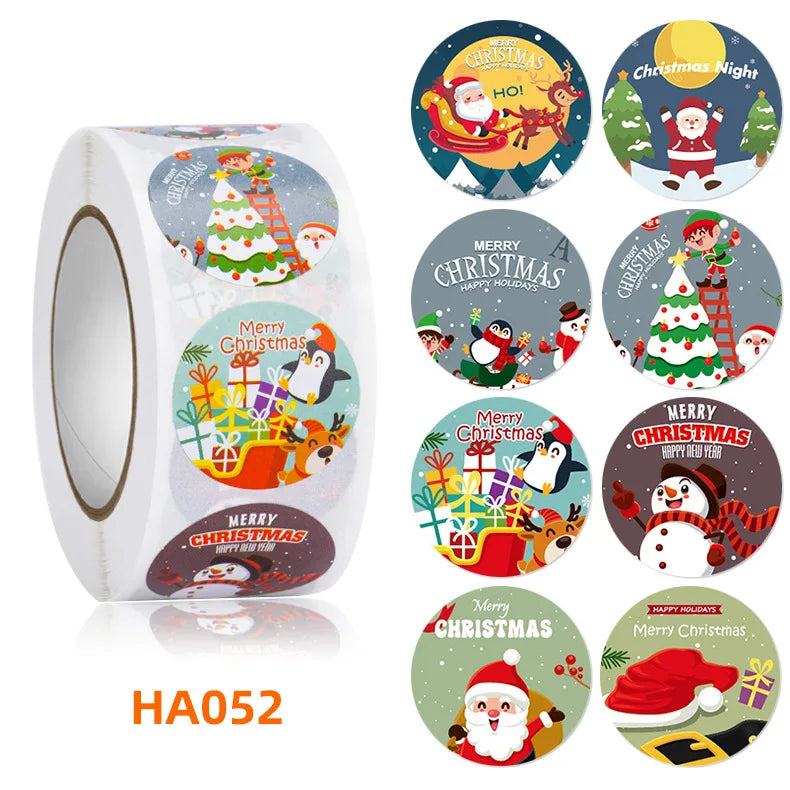 500Pcs Christmas Stickers 1inch Snowflakes Holiday Stickers Xmas Gift Label for Envelope Box Gift Decor (ONLINE ORDER ONLY)