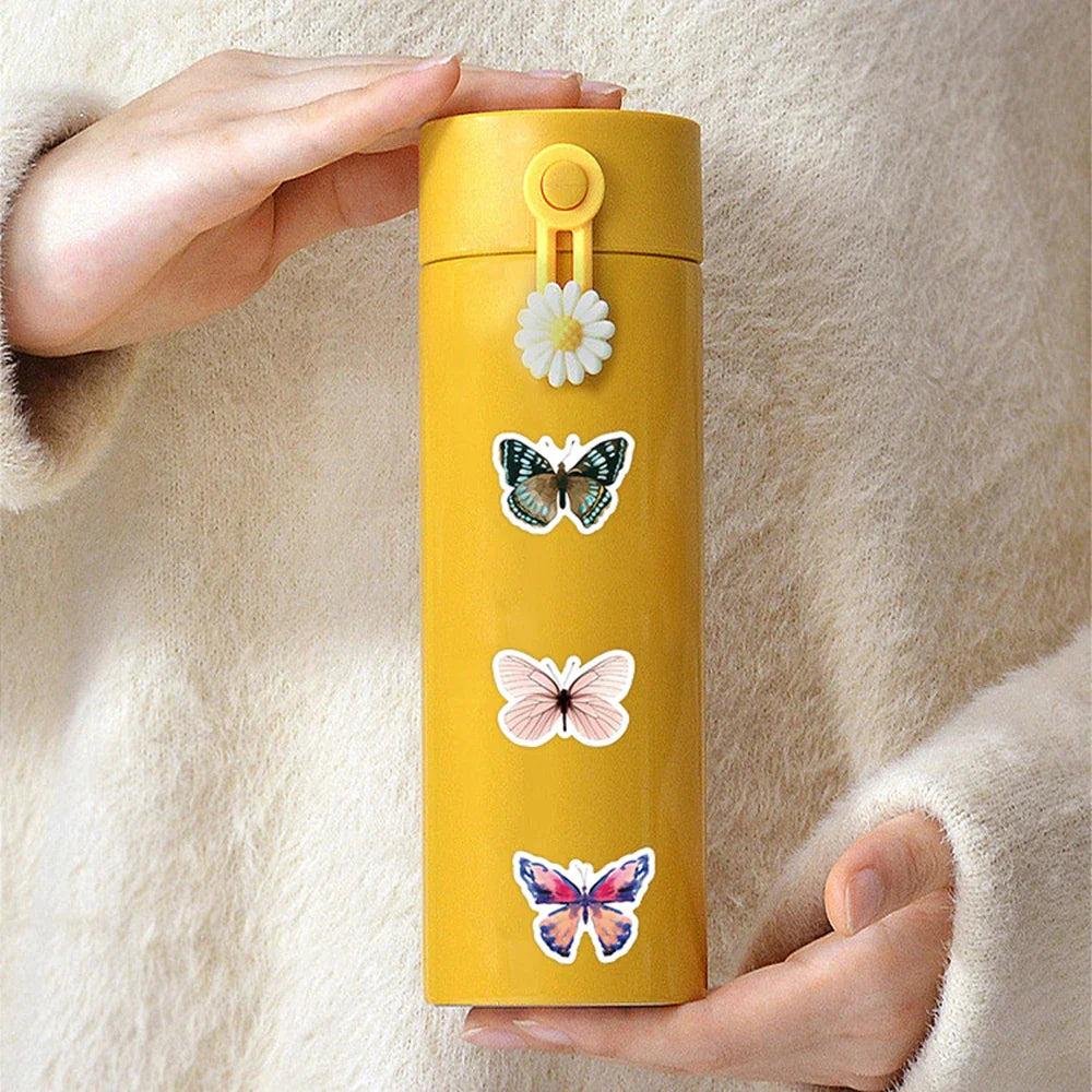 10/30/50PCS Cute Butterfly Stickers For Phone Laptop Notebook Skateboard Bike Guitar Stationery Cartoon Decal DIY Waterproof Toy (Online Order Only)