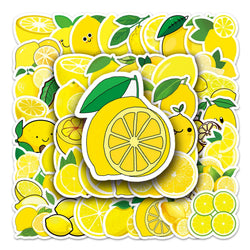 50Pcs Lemon Cartoon Waterproof Vinyl Stickers for Skateboard Snowboard Decals (ONLINE ORDER ONLY)