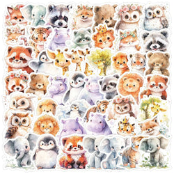 Kawaii Cartoon Animal Stickers 10/30/50pcs Cute Decals for Kids Laptop Phone Suitcase (Online Order Only)