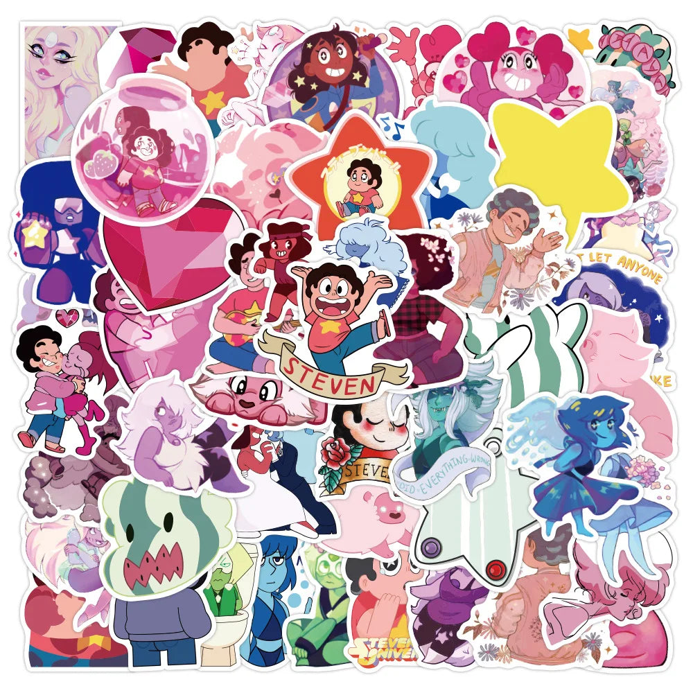 Steven Universe Stickers Pack: Cartoon Decals for Laptop, Bike, Guitar, Waterproof (Online Order Only)