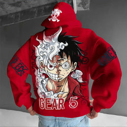 One Piece Luffy Gear 5 Nika Anime Hoodie Streetwear (ONLINE ORDER ONLY)