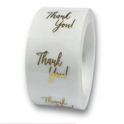 50-500Pcs Golden Thank You Decorative Sticker for Party Wedding Gifts Envelopes Handmade Business Packaging Labels Baking Seals (Online Order Only)