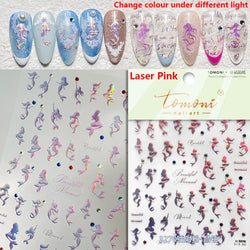 Little Red Fish Jelly Summer Goldfish Carp Ocean Beach Mermaid Sea Shiny Small Koi Soft Relief Nail Art Stickers Manicure Decals (ONLINE ORDER ONLY)