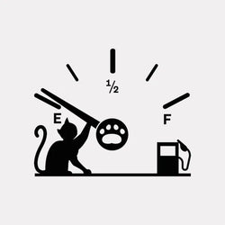 Cute Cat Full Gas Gauge Sticker for Car Fuel Tank Cap Door Decoration Exterior Accessories Outdoor Stickers Pvc Vinyl Decals (ONLINE ORDER ONLY)