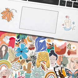 10/30/50PCS Funny Bohemian Cartoon Stickers For Kids Aesthetic Decals Decoration For Skateboard Laptop Helmet Phone DIY Toy Kid (ONLINE ORDER ONLY)