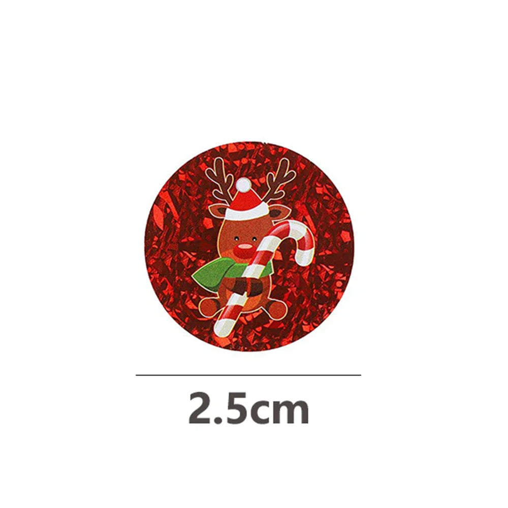 100-500pcs Christmas Gift Box Stickers Package Santa Baking Seal Sticker Handmade Letter Envelope Sealing Labels Decoration (ONLINE ORDER ONLY)