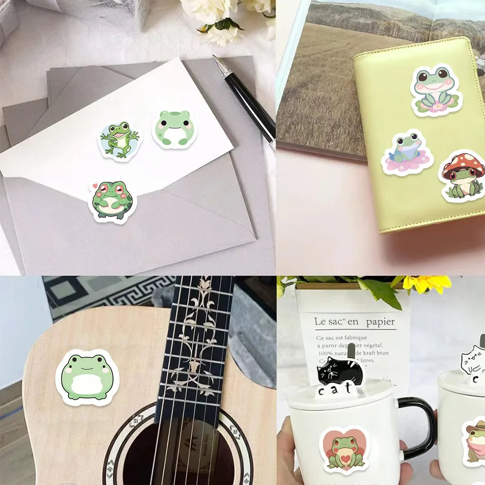 100-500pcs Frog Animals Reward Stickers School Students Cute Cartoon Encouragement Sticker Scrapbooking DIY Gift Decoration (ONLINE ORDER ONLY)