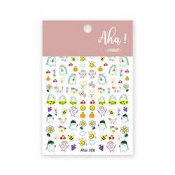1pc Cute White Cloud Nail Stickers Ultra Thin Nail Art Stickers Self Adhesive Decals Star Moon/Flower/Clouds Kawaii Nail Decals (Online Order Only)