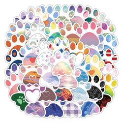 10/50Pcs Cute Dog Paw Stickers for Scrapbooking Phone Stationery Laptop Aesthetic Kawaii Sticker Pack Scrapbooking Material (Online Order Only)
