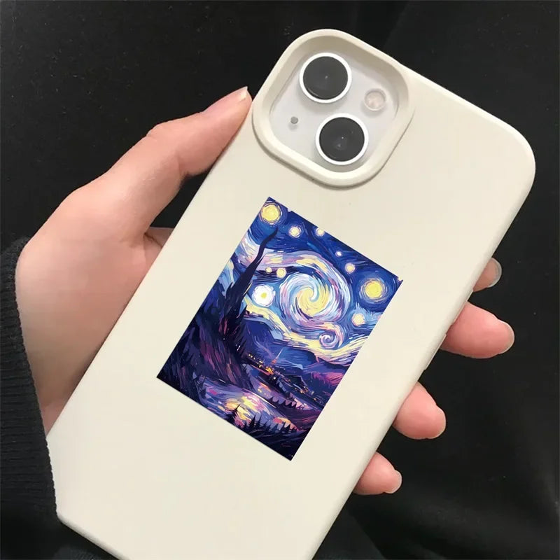 10/30/50PCS Cartoon Starry Sky Paint PVC Sticker Aesthetic Decoration Scrapbooking Sketchbook Korean Stationery School Supplies (ONLINE ORDER ONLY)