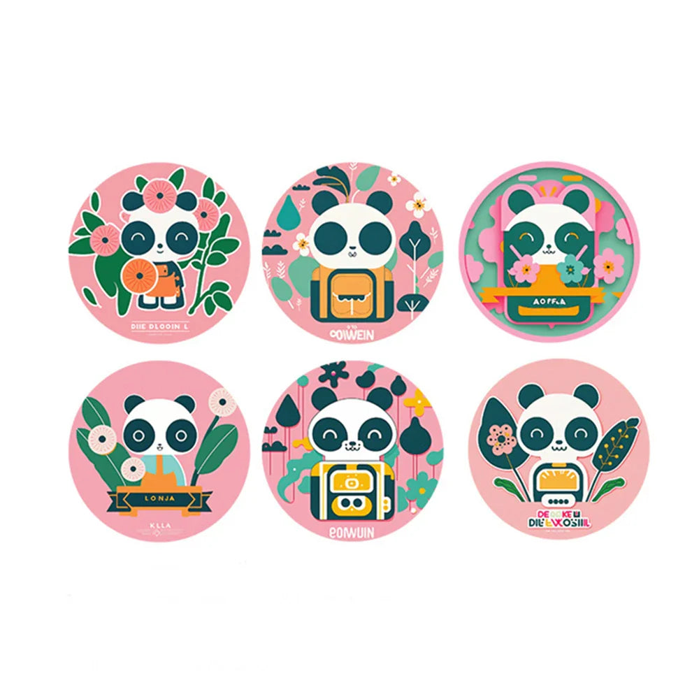100-500pcs Panda Stickers Funny Animal Cartoon Decals Notebook Stationery Kids Sticker DIY Toys Gift Decoration Sealing Label (ONLINE ORDER ONLY)