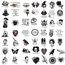 10/30/50PCS Horror Black White Bible Phrase Stickers Funny Jesus Decals Decoration Waterproof Laptop Stationery Bike DIY Toys (ONLINE ORDER ONLY)