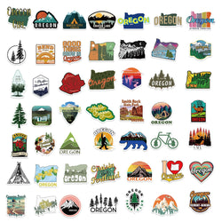 50Pcs Oregon America State Sticker For Laptop Luggage Phone Suitcase Skateboard Styling DIY Decal Pegatina Aufkleber Toy Decal (Online Order Only)