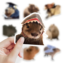 10/30/60PCS Cute Capybara Stickers Cartoon Toys Kids DIY Fridge Notebook Bike Laptop Notebook Car PVC Waterproof Graffiti Decals (Online Order Only)