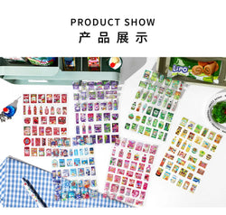 1 Sheets Snack House Series Sticker PET Star Flash Film Deco Scrapbook DIY Material Decoration Stationery Stickers (ONLINE ORDER ONLY)