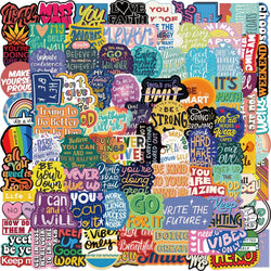 10/50/100pcs Cute Motivational Words Kindle Stickers Aesthetic Quotes Decals School Teacher Stationery Notebook Diary Sticker (ONLINE ORDER ONLY)