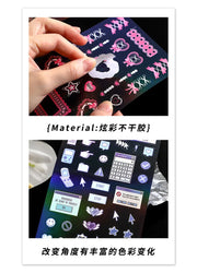 Korea Ins Sweet Love Chain Dialog Decorative Stickers Hand Account Idol Card DIY Material Sticker Personalized Kawaii Stationery (ONLINE ORDER ONLY)