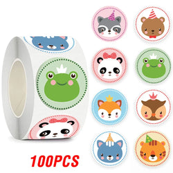 100-500pcs New Astronaut Reward Stickers Cute Animal Sticker for Kid Classic Toy Gift Decor School Teacher Encouragement Sticker (Online Order Only)