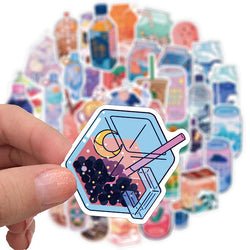 10/30/50PCS Japan Dink Sticker Aesthetic Sketchbook for Kids Children's PVC Decoration Scrapbooking School Stationery Supplies (Online Order Only)