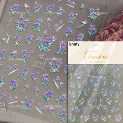 Romantic Lily of The Valley Candle Holder Wreath Bowknot Butterfly Dreamy Adhesive Nail Art Decorations Stickers Manicure Decals (Online Order Only)