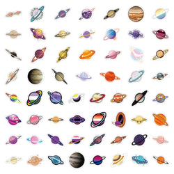 10/50PCS Space DIY Planet Sticker Notebook Trolley Case Bike Scooter Waterproof Graffiti Gift Toy Sticker Wholesale (ONLINE ORDER ONLY)