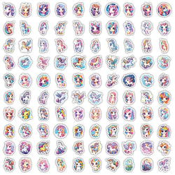 50/100Pcs Cartoon Rainbow Cute Horse Children Luggage Laptop Mobile Phone Decorative Stickers Waterproof Graffiti Wholesale (ONLINE ORDER ONLY)