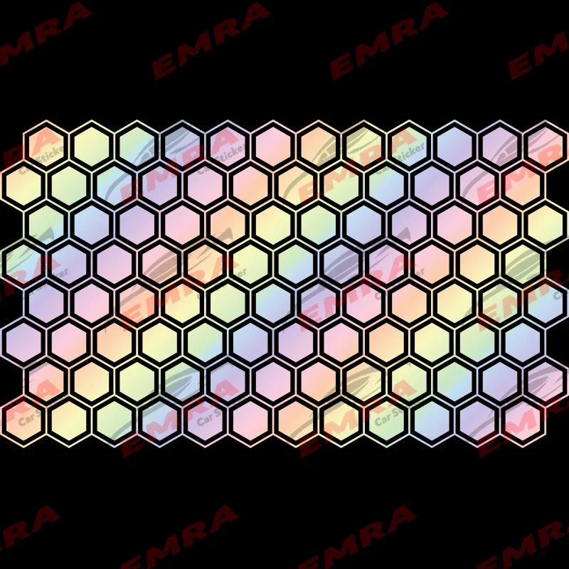 Honeycomb Hexagon Car Sticker for Triangular Window Decoration Universal All Vehicles Accessories PVC Waterproof Vinyl Decal (ONLINE ORDER ONLY)