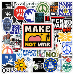 Anti War Stop War Stickers Peace Love Dove Hippie DIY Gift Sketch Gift Decal for Phone Laptop Scrapbooking Waterproof Stickers (ONLINE ORDER ONLY)