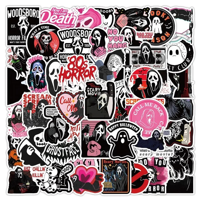 50pcs Death Anime Stickers for Laptop, Phone, Car, Scooter, Water Bottle, Suitcase, Refrigerator (ONLINE ORDER ONLY)