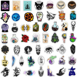 10/30/50/100pcs Art Gothic Magic Apothecary Witch Crystal Sticker Packs (Online Order Only)