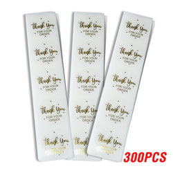 100-500pcs Thank You For Your Order Transparent Gold Label Baking Wedding Exquisite Gift Card Envelope Sealing Label Sticker (Online Order Only)