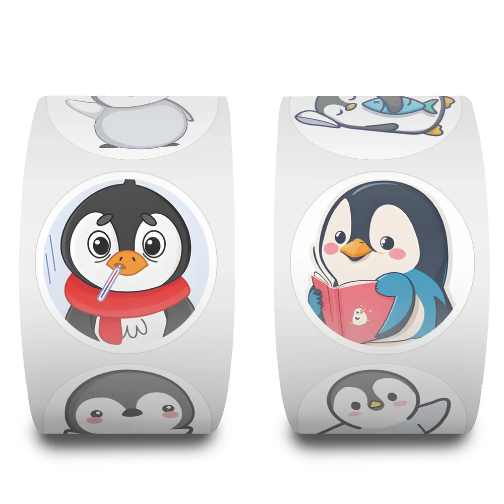 100-500pcs Cartoon Penguin Stickers For Kid Funny Decal Toy Gift DIY Decoration Label Cute Animal Label Stationery Sticker (Online Order Only)