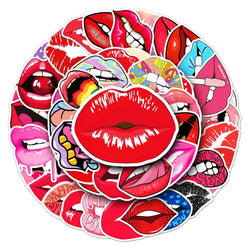 50Pcs Cute Cartoon Lip Series Waterproof Vinyl Stickers for Skateboard Snowboard (Online Order Only)