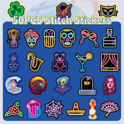 10/30/50/100pcs Funny Cool Neon Graffiti Stickers Aesthetic Cartoon Decals Motorcycle Laptop Suitcase Waterproof Sticker Kid Toy (ONLINE ORDER ONLY)