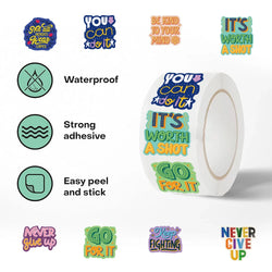 100-500pcs Word Motivational Stickers Cute Reward Stickers for School Teacher Kids Student Stationery Toys Kids (Online Order Only)