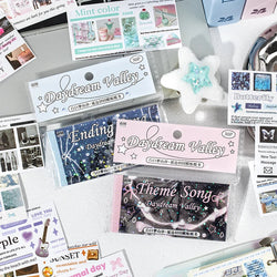 30piece/book Korean Ins Daydream Valley Series Cut Film Sticker Journal Phone Case DIY Scrapbooking Kawaii Decoration Stickers (ONLINE ORDER ONLY)