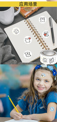 New  Sticker  Dog Cat Kids Reward Sticker Yellow Labels Happy Animal dog   Sticker Kids Toys School Teacher Student Stationery (Online Order Only)