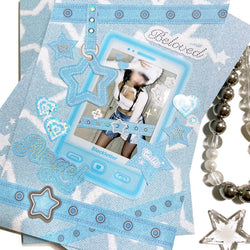 Korean Ins Creative Denim Pattern Stickers Scrapbooking Idol Album Decoration Sticker Aesthetic Personalized Kawaii Stationery (ONLINE ORDER ONLY)