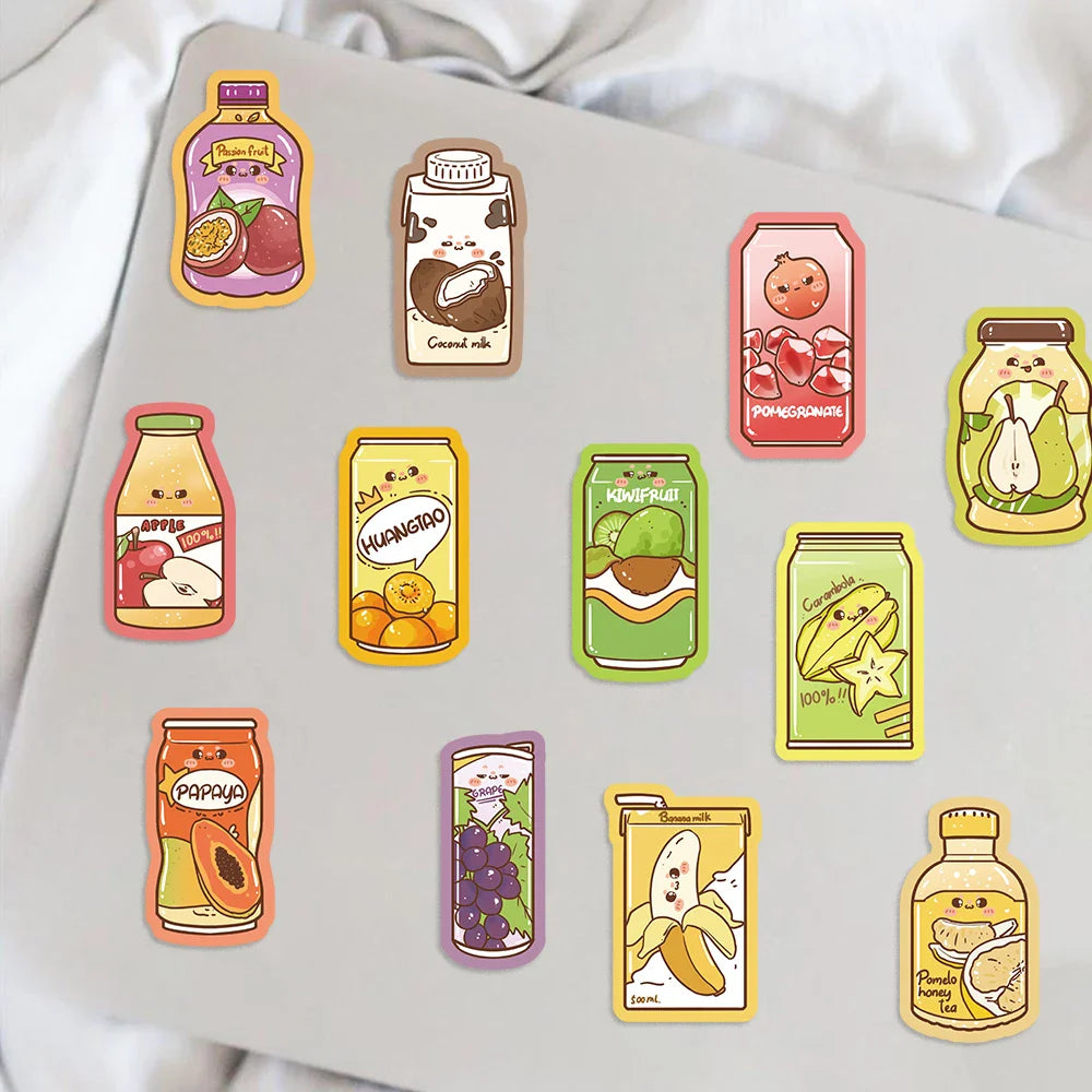 50Pcs Ins Summer Drink Cartoon Stickers For Water Bottle Aesthetic Decals for Laptop Bicycle Skateboard Luggage Kids Toy﻿ (ONLINE ORDER ONLY)