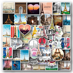 Eiffel Tower Sticker Set: Laptop, Phone, Luggage, Car, Fridge Decals (Online Order Only)
