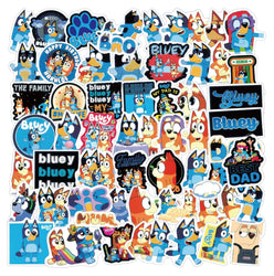 Bluey Stickers 50pcs Set Cartoon Figure DIY Cup Notebook Decoration Kids Gifts (Online Order Only)