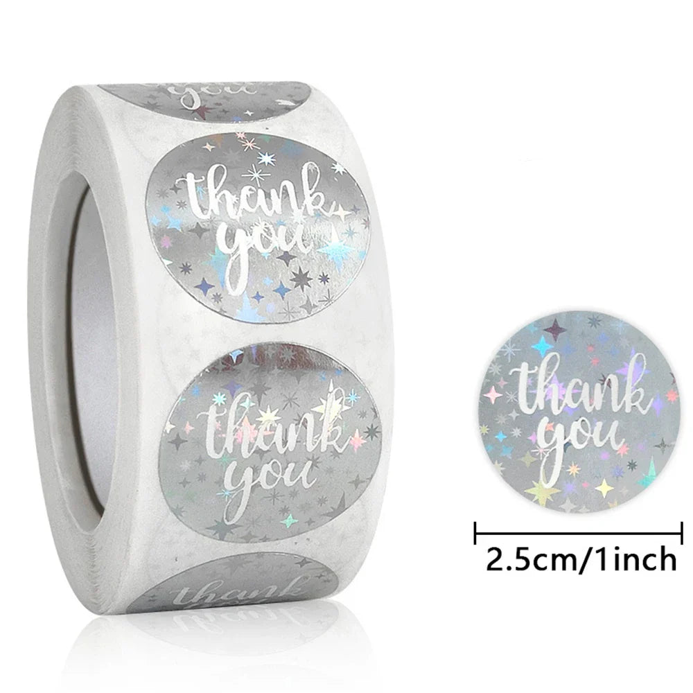 100-500pcs Color Thank You Stickers Bake Decoration Sticker Wedding Birthday Party Gift Wrapper Sealing Labels (ONLINE ORDER ONLY)