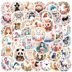 50pcs Jungle Zoo Wild Animal Stickers for Kids Boys Girl Baby Person Sticker Notebook Water Bottle Luggage Laptop Phon (ONLINE ORDER ONLY)