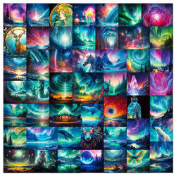 Aurora Scenery Stickers 10/30/50PCS for Phone Laptop Luggage Skateboard Kids Gift (Online Order Only)