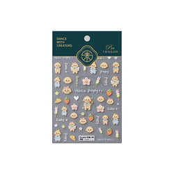 Lovely Dog Puppy Dream Heart Flower Star Pizza Food Sugar Skewers Strawberry Desserts Adhesive Nail Art Stickers Manicure Decals (Online Order Only)