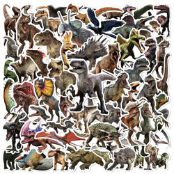 Jurassic Dinosaur Stickers 10/25/50pcs for Luggage, Laptop, Phone, Water Bottle, Skateboard (Online Order Only)