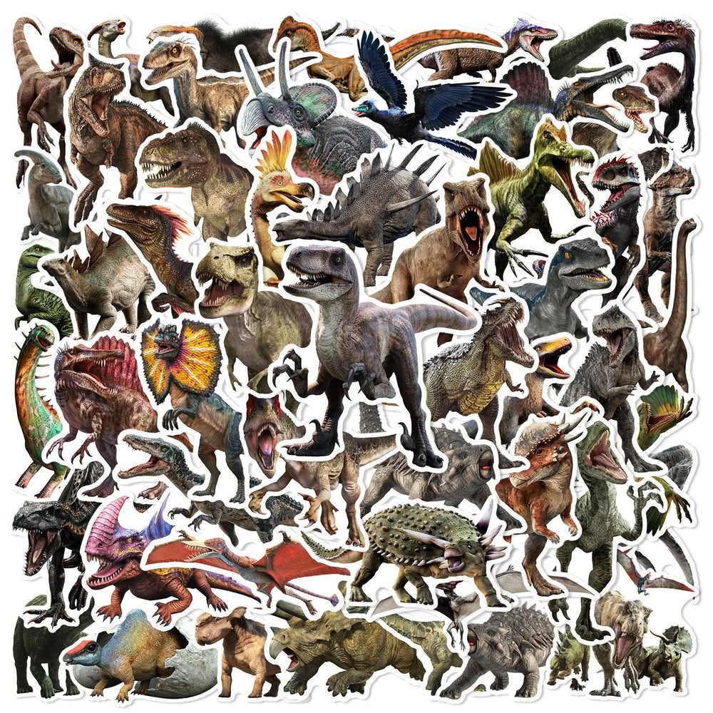 Jurassic Dinosaur Stickers for Luggage Notebook Guitar Laptop Phone Water Bottle Skateboard - 10/25/50pcs (ONLINE ORDER ONLY)