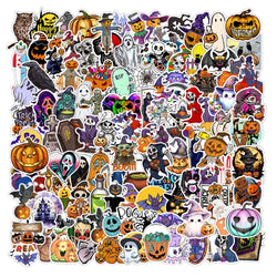 Halloween Pumpkin Bat Ghost Stickers Decals for Laptop Luggage Skateboard (Online Order Only)