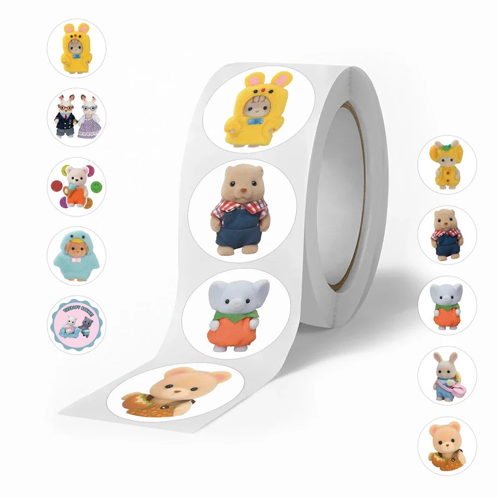 500pcs Calico Critters Stickers Waterproof Laptop Scrapbook Skateboard Decals (Online Order Only)